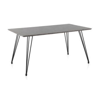 Mesa De Melamina Con Efecto Cemento 160x90 Cm