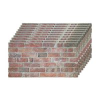 set de 10 paneles decorativos efecto ladrillo vintage 100x50cm