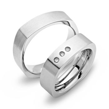 Anillos de boda de acero inoxidable 6mm grabado