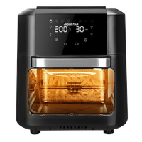 aigostar owen - horno de aire multifuncion freidora aire de 12 litros de capacidad 1700 w pantalla led tactil 8 modos predeterminados incluye 7 accesorios sistema giratorio libre de bpa