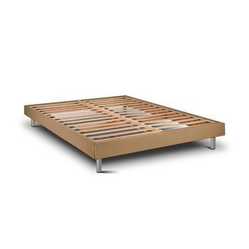 Estructura De Cama Milano  Tabac Metal 200 X 200 Cm