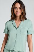 hunkemoller chaqueta de manga corta de jersey essential verde