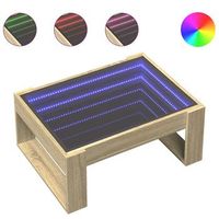 mesa de centro con infinity led roble sonoma 70x53x30 cm vidaxl