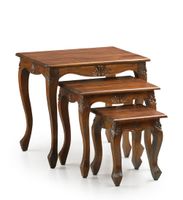 set de 3 mesas de madera marron anch 60 cm