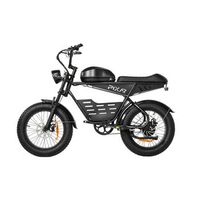 bicicleta electrica pixar super v 500w 48v 30ah 20x4 negra freno de disco