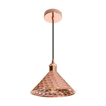 Lámpara De Techo Modelo Maxim Lumit 60w Altura Regulable Cobre Ø24 Cm