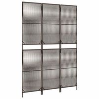 biombo de 3 paneles ratan sintetico marron vidaxl