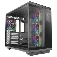 caja semitorre mars gaming mc-revpro atx con cristal templado lcd y 4 ventiladores argb