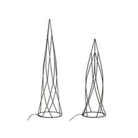 conjunto de 2 decoraciones figuras led forma de arbol de navidad minimalista moderno neiden