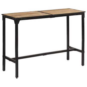 Mesa De Bar Madera Maciza De Mango Rugoso 150x55x107 Cm