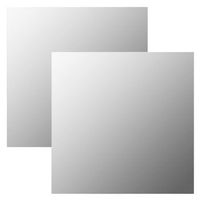 espejos de pared cuadrados 2 unidades vidrio 50x50 cm vidaxl