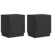 mesita de noche 43x345x47 cm madera - negro