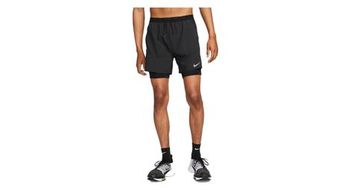 Pantalon corto nike stride 5in 2 en 1 negro hombre