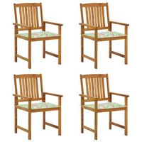 sillas de jardan con cojines 4 unidades madera maciza de acacia vidaxl