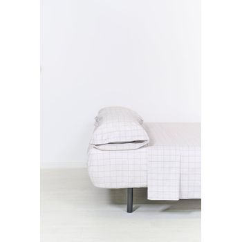 Juego Sábanas Estampadas Check Verde -  Cama 180 (2 Funda Almohada 45x