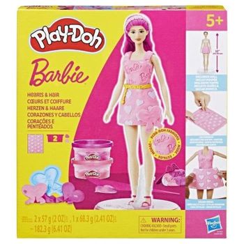 Set creativo Play-Doh Barbie Corazones y Cabello con muñeca 30 cm