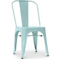 silla de comedor de acero - diseno industrial - nueva edicion - stylix  verde palido