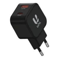 cargador unico hc1848 30w gan usb-c carga rapida negro
