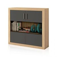 bodeguero 2 puertas 110 cm nuka cambria - grafito 110 x 110 x 346 cm