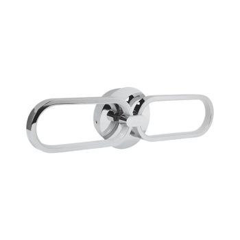 Lámpara De Pared Led De Metal Plateado Pantalla Iluminación Cálida Krang