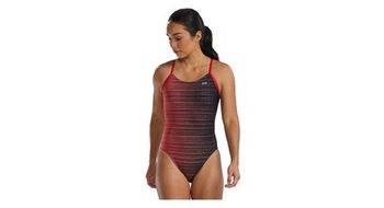 Traje de bano recortado tyr durafast elite speedwarp rojo mujer