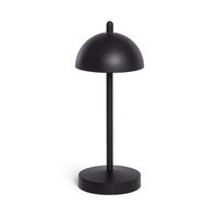 ledkia lampara de mesa led portatil para exterior metal con bateria recargable pirinoa negro