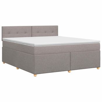 Cama Tapizada 202x182x88 Cm Tejido - Taupe