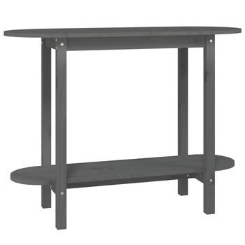 Mesa Consola De Madera Maciza De Pino Gris 110x40x80 Cm Vidaxl