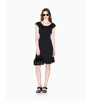 ax armani exchange para mujer xw002301af21553uc001 vestido midi de crepe satinado negro s casual poliester manga corta