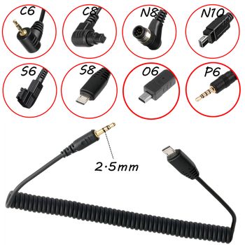 AODELAN Cable de disparador remoto de 2,5 mm para cámaras Conexiones sub-mini de 2,5 mm para Canon Nikon Sony Fujifilm Olympus Panasoni