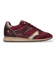 carmela para mujer 16423302-burdeos zapatillas de piel 164233 granate 38 plano cordones casual