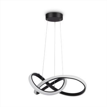 LED-Lámpara colgante Onda negro-blanco