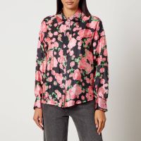 cras ginacras flower-printed satin shirt - eu 34uk 6