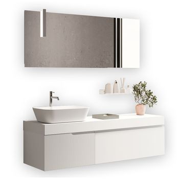 Composición Baño 7 Piezas Venere Blanco Mate En Mdf