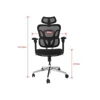 equip silla de oficina ergonomica premium con reposacabezas y apoyabrazos color negra