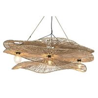 lampara techo fibras naturales 120x82x32