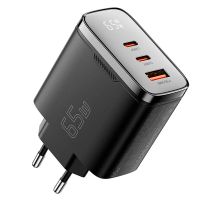 gan tech cargador usb pd de 100w con 3 puertos mensaje es-cd56 con pantalla digital usb-a  2 usb-c pd3230 qc203