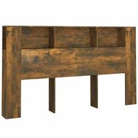 cabecero cama - mueble cabecero roble ahumado 180x185x1045 cm mc4449