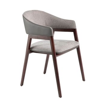 Silla comedor tapizada tela y polipiel