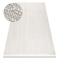 alfombra nano em52a diamantes bucle tejido plano blanco 200x290 cm