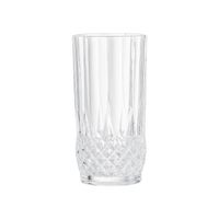 vaso de vidrio transparente