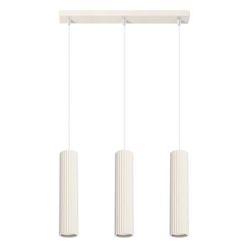 Lámpara colgante moto beige, 3 luces
