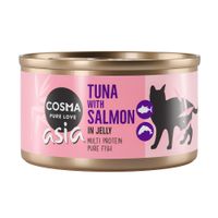 cosma asia en gelatina 24 x 85 g - pack ahorro - atun con salmon