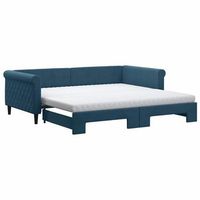 sofa cama nido con colchon terciopelo azul 100x200 cm vidaxl