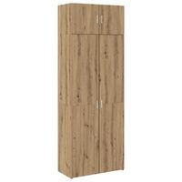armario de almacenamiento 2 uds roble artisan vidaxl