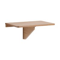 mesa pequena plegable de pared madera marron