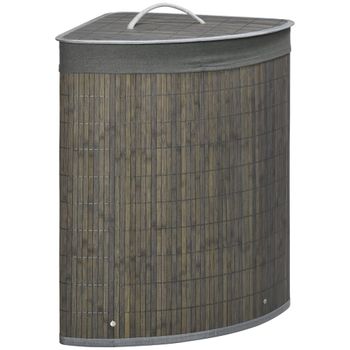 Cesto para ropa 38x38x57 cm gris
