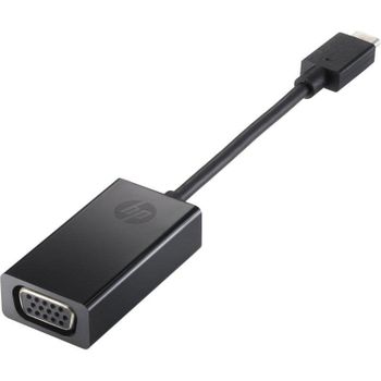 Adaptador HP P7Z54AA USB Tipo-C a VGA compacto 7,6 cm negro