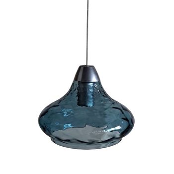 Lámpara de suspensión vidrio aluminio D25 cm