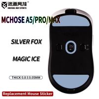 pegatina de raton deportivo de forma inusual pies mchose a5 promax superficie curvada ptfe anti colapso zorro plateado de hielo magico